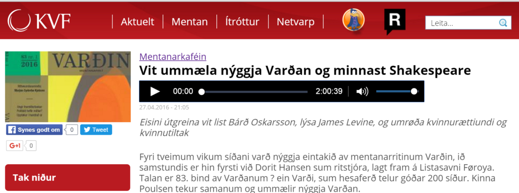 Varðin í mentanarkafeini